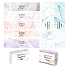 90Pcs 9 Style Rectangle with Marble Pattern & Word Handmade Soap Paper Tag DIY-PH0002-77B-WH-1