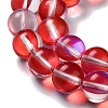 Synthetic Moonstone Beads Strands G-P528-J03-25-3