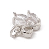 Brass Micro Pave Cubic Zirconia Charms ZIRC-F132-09P-3