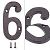 Iron Home Address Number AJEW-WH0126-24F-4