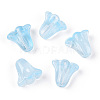 Spray Painted Transparent Glass Beads GLAA-D006-20G-1