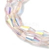 Transparent Electroplate Glass Beads Strands GLAA-K064-05A-AB02-3