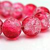 Baking Paint Crackle Glass Bead Strands CCG-S001-6mm-15-1