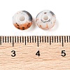 Opaque Spray Painted Glass Beads GLAA-G118-01Q-3