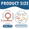 5Pcs Flat Round Brass Toggle Clasps KK-TADJ0001-23-3