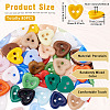 80Pcs 2-Hole Porcelain Buttons PORC-PJ0001-02E-4