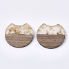 Resin & Walnut Wood Pendants X-RESI-T023-A-11H-2