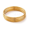 7Pcs PVD Vacuum Plating 304 Stainless Steel Bangles Set for Women BJEW-A011-09A-G-1