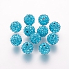 Polymer Clay Rhinestone Beads X-RB-K050-8mm-C24-1