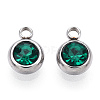 201 Stainless Steel Rhinestone Charms STAS-S068-03-2