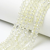 Electroplate Transparent Glass Beads Strands EGLA-A034-T2mm-H21-2