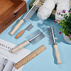 4Pcs 4 Styles Stainless Steel Combs AJEW-OC0013-77-4