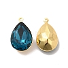 Real 18K Gold Plated Brass with Glass Pendants KK-177-22G-3