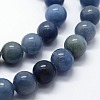 Dyed & Heated Natural Blue Aventurine Beads Strands X-G-I199-24-10mm-3