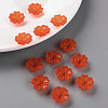 Transparent Frosted Acrylic Bead Caps X-MACR-S371-04A-726-6