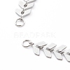 304 Stainless Steel Cobs Chains Bracelet Makings X-AJEW-JB00930-2