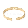 Rack Plating Brass Open Cuff Bangles for Women BJEW-M303-02D-G-3