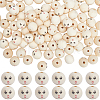100Pcs Printed Wood European Beads WOOD-GF0002-06-1