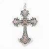 Alloy Rhinestone Big Pendants PALLOY-P198-01AS-RS-1