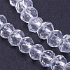 Rondelle Opaque Solid Color Faceted Glass Beads Strands X-EGLA-J047-3x2mm-34-3
