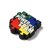 Autism Theme Silicone Focal  Beads SIL-G011-10C-2