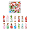 Fashewelry 28Pcs 4 Style Glass Wishing Bottle Pendant Decorations GLAA-FW0001-01-20