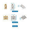 20Pcs 4 Style Brass Filigree Box Clasps KK-PJ0001-15-8
