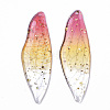 Transparent Epoxy Resin Big Pendants X1-RESI-T046-01-2
