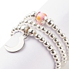 3Pcs 3 Style Natural White Jade & Synthetic Hematite Beaded Stretch Rings Set with Crescent Moon Charm RJEW-JR00469-03-5