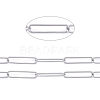 304 Stainless Steel Paperclip Chains CHS-F011-03A-P-1