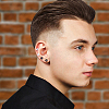 ANATTASOUL 28Pcs 9 Style Clear Cubic Zirciona Diamond & Flat Round Stud Earrings & Ear False Plugs & Hoop Earrings EJEW-AN0003-46-3