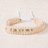 Bohemian Style Glass Beaded Braided Bead Bracelets LS-IT8808-10-1