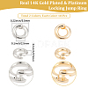 20Pcs 2 Colors Brass Locking Jump Rings KK-BBC0023-07A-2