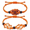 Adjustable Braided Nylon Cord Macrame Pouch Bracelet Making AJEW-SW00013-14-1