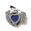 Natural Lapis Lazuli Dyed Heart Pendants KK-K331-01AS-01-3