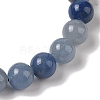 8mm Round Dyed & Heated Natural Blue Aventurine Braided Bead Bracelets BJEW-C067-01B-16-3