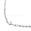 304 Stainless Steel Cross Link Chain Necklace NJEW-K249-06P-2