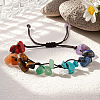 Adjustable 7 Chakra Gemstone Chip Braided Bead Bracelets for Women UX3528-1