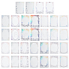 Olycraft 4 Bags 4 Styles PET Transparent Floral Frame Adhesive Decorative Stickers DIY-OC0010-25-1