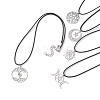 Star Theme 201 Stainless Steel Pendant Necklaces NJEW-JN04849-1