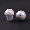 UV Plating Rainbow Iridescent Opaque Acrylic Beads OACR-C010-07F-3