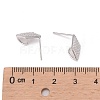 Rhodium Plated 925 Sterling Silver Stud Earring Findings STER-F048-31P-4