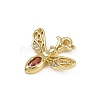 Brass Micro Pave Cubic Zirconia Pendants KK-D409-37G-B-2
