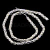 Electroplate Transparent Glass Beads Strands GLAA-C029-02A-09-3