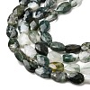 Natural Moss Agate Beads Strands G-B159-A09-4