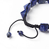 Natural Lapis Lazuli Braided Bead Bracelets BJEW-I273-J08-3
