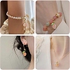 1Pc Natural Agate Pomegranate/Fu Melon Charms with Leaf G-YW0002-67-6