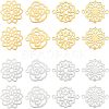 Unicraftale 16Pcs 8 Style 201 Stainless Steel Filigree Joiners Connector Charms STAS-UN0036-96-1