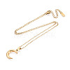 304 Stainless Steel Pendant Necklaces NJEW-T018-41G-3