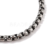 304 Stainless Steel Tiger Head King Box Chain Viking Mjolnir Thor Hammer Pendant Necklaces for Men NJEW-K378-04AS-3
